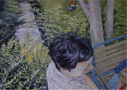 Schlafender Kater 50/70 cm Öl auf Leinwand 2010